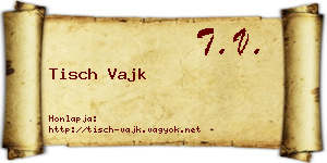 Tisch Vajk névjegykártya